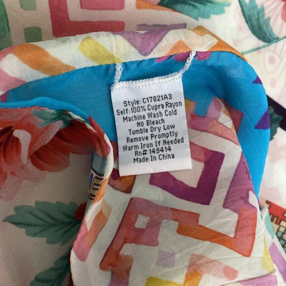 Johnny Was Orla Printed Tank Top Blouse Sleeveless Scoop Neck Lined Floral XL - Picture 8 of 8